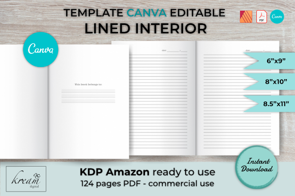 Download CANVA Lined Interior Template - Premium Resources