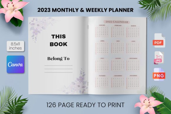 Download 2023 Monthly &amp; Weekly Planner Canva - Weekly planner Collection