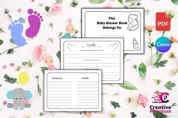 Download Baby Shower Guest Book Interior - Premium Resources