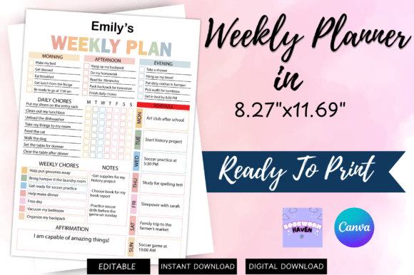Download Weekly Planner for Kids - Weekly planner Collection