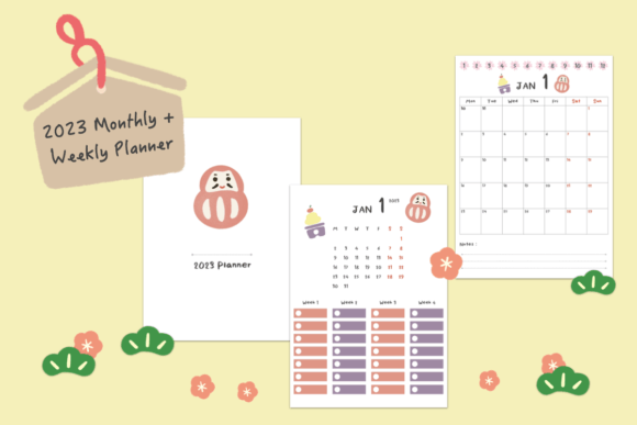 Download 2023 Monthly &amp; Weekly Planner - Weekly planner Collection