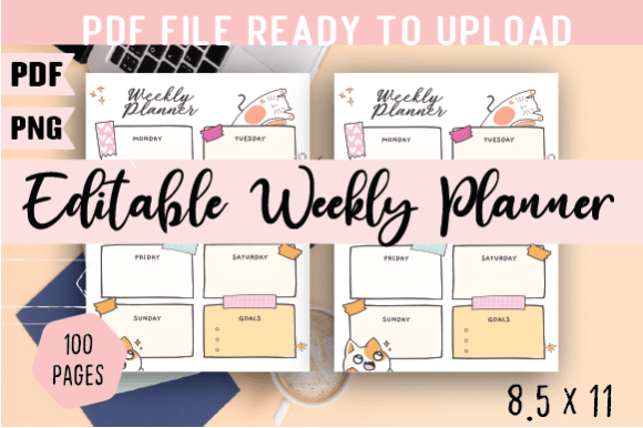 Download Editable Weekly Planner Interior - Weekly planner Collection