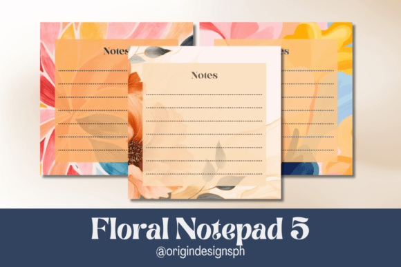 Download PLR Floral Notepad 5 - Notepad Collection