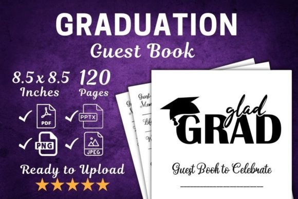 Download KDP Graduation Guest Book Interior - Premium Bundle